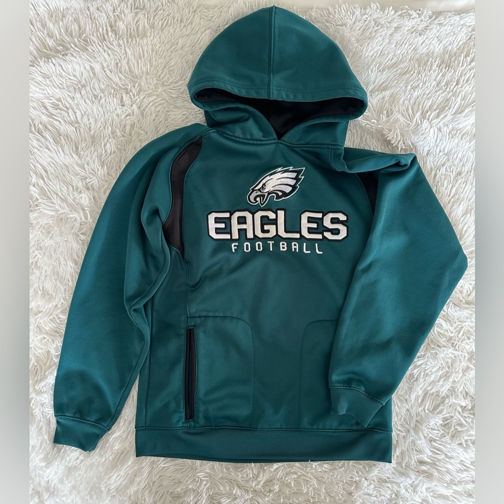 NFL Philadelphia Eagles Football Youth Sweatshirt Hoodie Size L 14-16